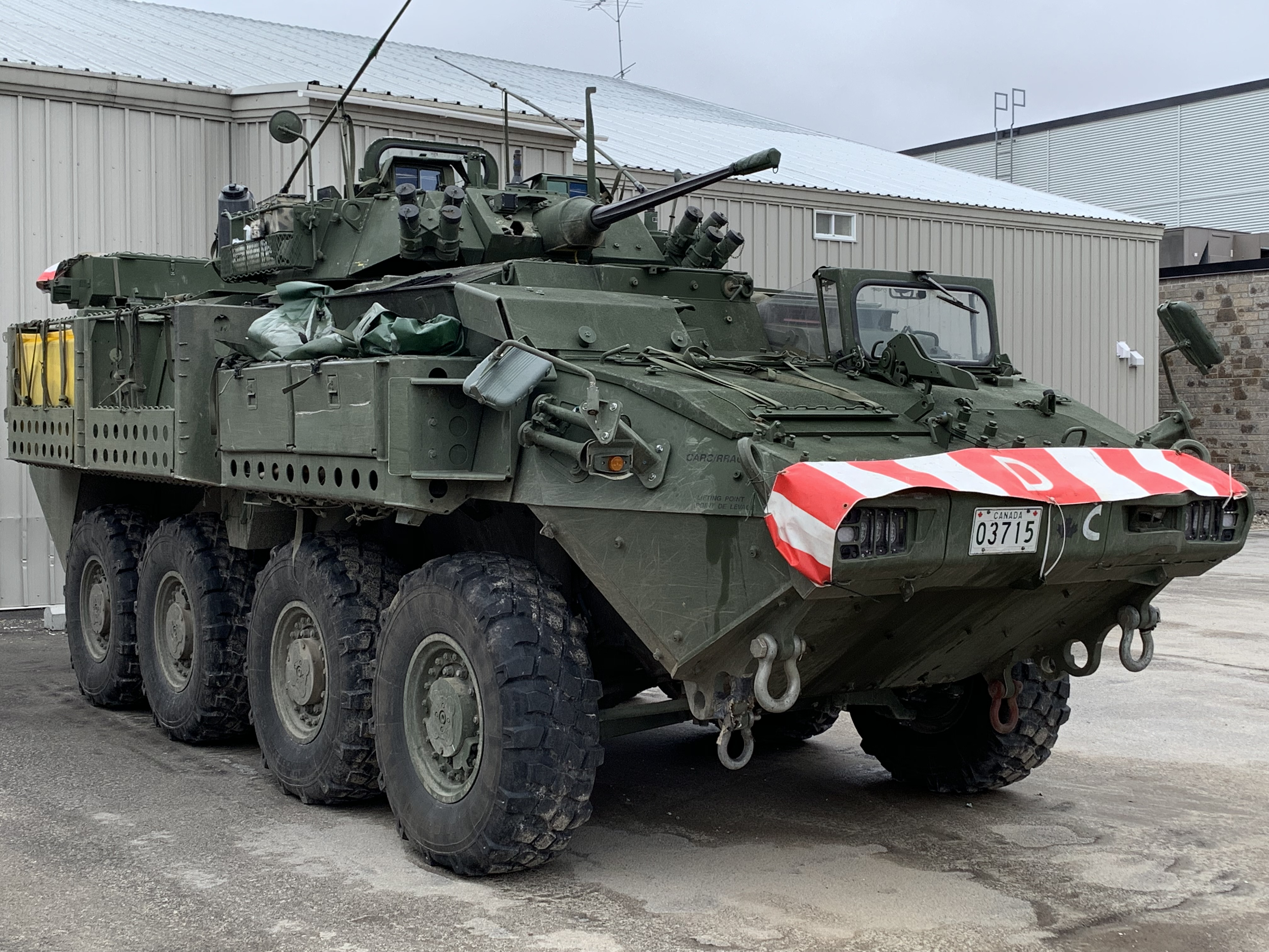 Canadian LAV 6 armoured vehicle in Saint-André-Avellin, Quebec